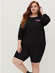 Plus Size Sweatshirt - Cozy Fleece All You Need Is Love Black, DEEP BLACK, alternate