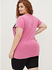 Plus Size Tunic Tee - Cotton Mineral Wash Minnie Mouse Pink, PINK, alternate