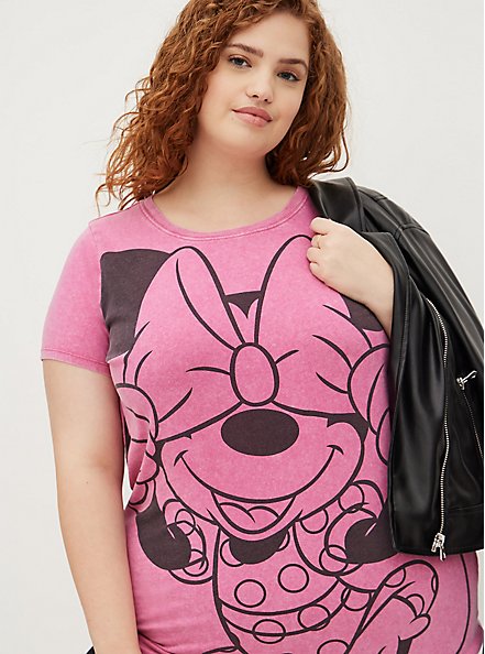 Tunic Tee - Cotton Mineral Wash Minnie Mouse Pink, , alternate