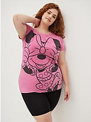 Tunic Tee - Cotton Mineral Wash Minnie Mouse Pink, , hi-res