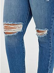 Plus Size High Rise Straight Jean - Premium Classic Denim Medium Wash, BLUE BLAZER, alternate