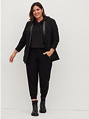 Plus Size Relaxed Fit Hoodie - Ultra Soft Fleece Black, DEEP BLACK, alternate
