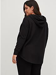 Relaxed Fit Hoodie - Ultra Soft Fleece Black, DEEP BLACK, alternate