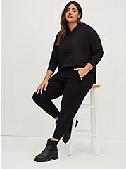 Plus Size Relaxed Fit Hoodie - Ultra Soft Fleece Black, DEEP BLACK, hi-res