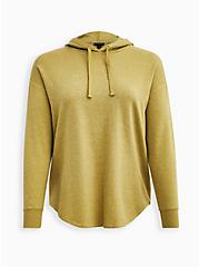 Relaxed Fit Hoodie - Ultra Soft Fleece Golden Yellow, YELLOW, hi-res