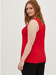 Plus Size High Neck Tank - Super Soft Red, RED, alternate