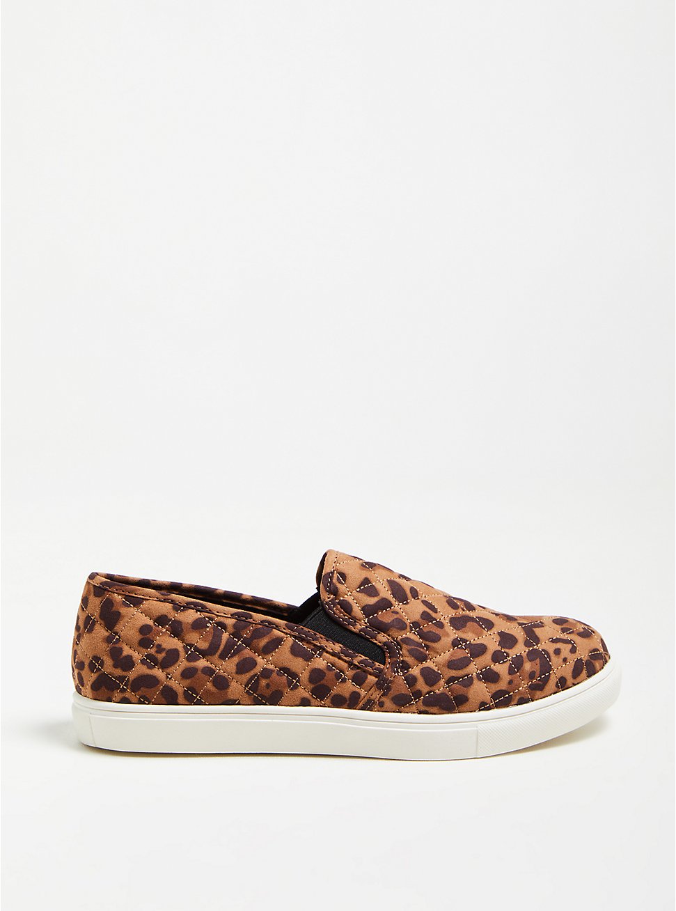 Plus Size Slip-On Sneaker - Faux Suede Leopard (WW), LEOPARD, hi-res