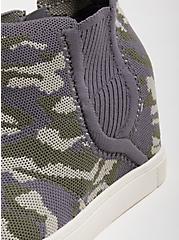 Plus Size Sneaker Wedge - Camo Stretch Knit (WW), CAMO, alternate