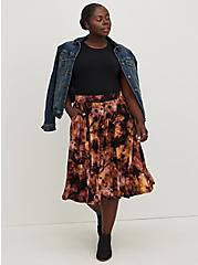 Plus Size Midi Skirt - Super Soft Multi Tie Dye , TIE DYE, hi-res