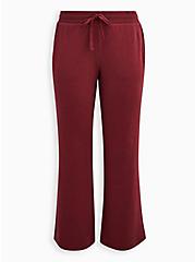 Plus Size Classic Fit Flare Pant - Ultra Soft Fleece Heather Wine, ZINFANDEL, hi-res