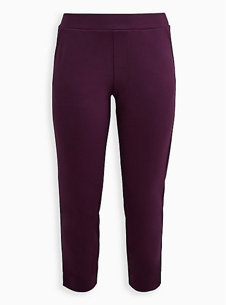 Tapered Pant - Luxe Ponte Purple, PURPLE, hi-res