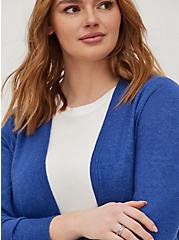 Plus Size Button Front Cardigan Sweater - Ultra Soft Navy, BLUE, alternate
