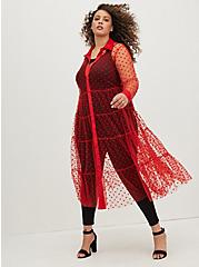 Plus Size Kimono - Mesh Red Hearts, JESTER RED, hi-res