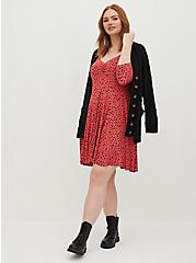 Plus Size Sweetheart Skater Dress - Super Soft Dot Red, DOT - RED, hi-res