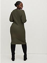 Bodycon Sweater Dress - Olive, DEEP DEPTHS, alternate