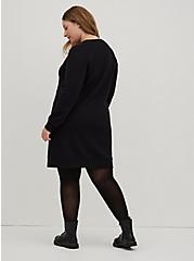Pullover Dress - Cozy Fleece Glam Black, DEEP BLACK, alternate