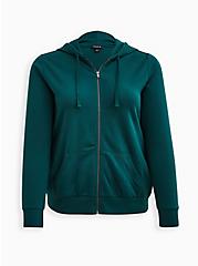 Plus Size Zip Hoodie - Cozy Fleece Something Beautiful Green, BOTANICAL GARDEN, hi-res