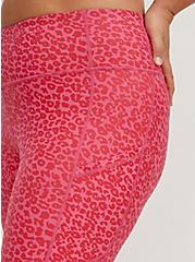 Plus Size Crop Legging - Performance Core Coated Leopard Pink, LEOPARD, alternate