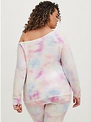 Plus Size Off Shoulder Sweatshirt - Everyday Fleece Tie Dye Purple, TIE DYE, alternate