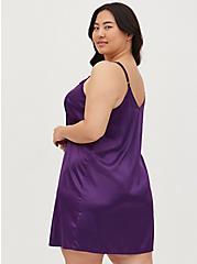 Plus Size Sleep Dress - Dream Satin Purple, PURPLE, alternate