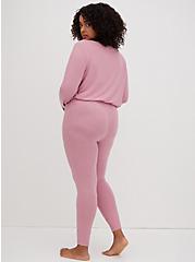 Plus Size Sleep Legging - Super Soft Plush Pink, PINK, alternate