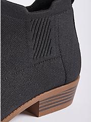Plus Size Ankle Bootie - Stretch Knit Black (WW), BLACK, alternate