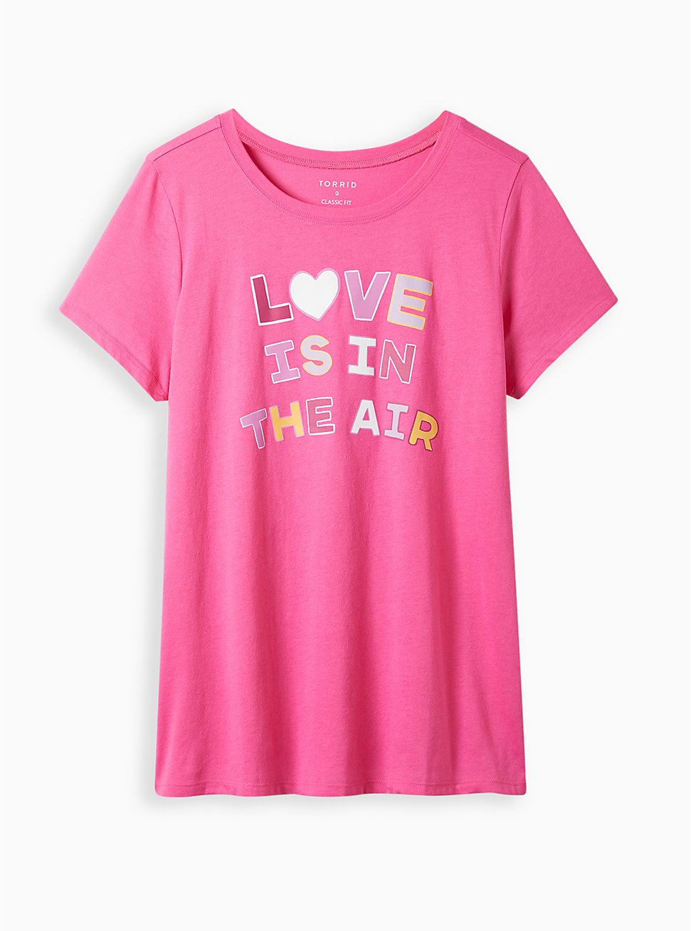 Plus Size Everyday Tee - Signature Jersey Love Is In The Air Pink, PINK, hi-res