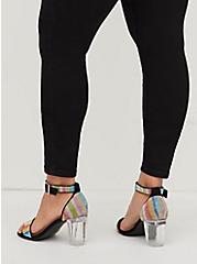 Plus Size Translucent Block Heel - Embellished Rainbow (WW), RAINBOW, alternate