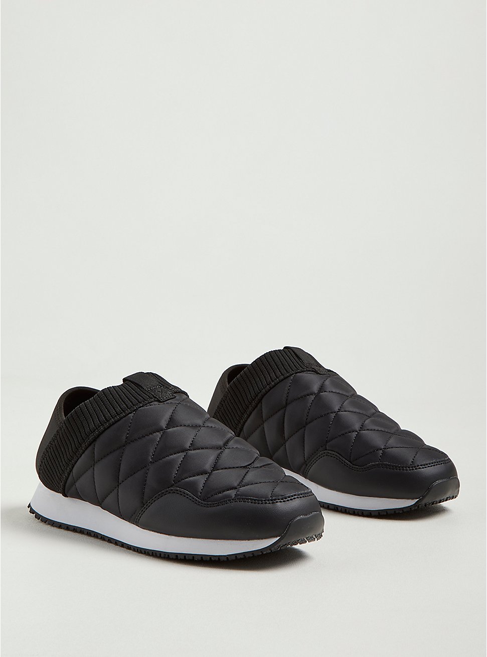 Plus Size Slip-On Active Sneaker - Black Nylon (WW), BLACK, hi-res