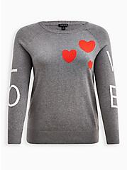 Raglan Pullover - Cotton Heart Love Grey, HEATHER GREY, hi-res