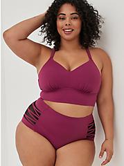 Plus Size Wire Free Swim Top - Berry with 360° Back Smoothing™, RASPBERRY RADIANCE-PINK, alternate