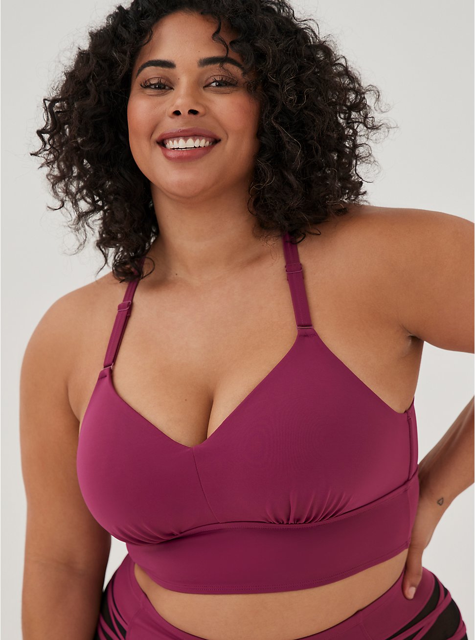 Wire Free Swim Top - Berry with 360° Back Smoothing™, RASPBERRY RADIANCE-PINK, hi-res