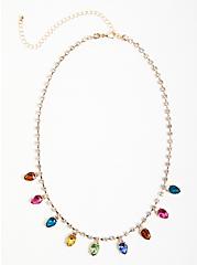 Holiday Lights Necklace - Gold Tone, , hi-res