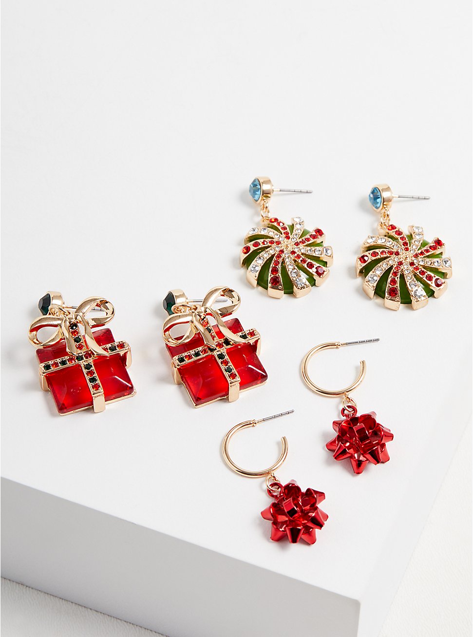 Whimsy Present & Candy Earring Set of 3 , , hi-res