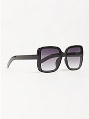 Plus Size Oversized Square Sunglasses - Black , , alternate