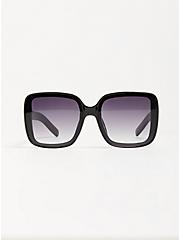 Plus Size Oversized Square Sunglasses - Black , , hi-res