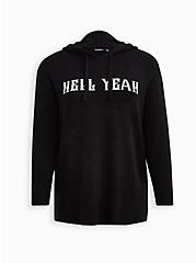 Plus Size LoveSick Drop Shoulder Relaxed Fit Sweater Hoodie - Hell Yeah Black, DEEP BLACK, hi-res