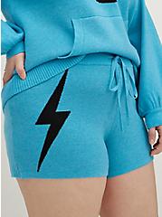 Sweater Short - Luxe Cozy Lovesick Bolt Turquoise, TURQUOISE, alternate