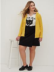 Plus Size Raglan Zip Sweater Hoodie - Ultra Soft Mustard, MUSTARD, alternate