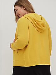 Plus Size Raglan Zip Sweater Hoodie - Ultra Soft Mustard, MUSTARD, alternate