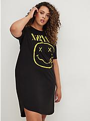 Plus Size Favorite T-Shirt Dress - Super Soft Nirvana Black, BLACK, alternate