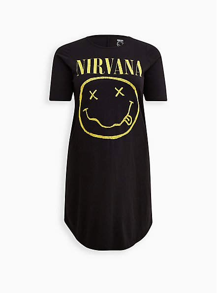 Favorite T-Shirt Dress - Super Soft Nirvana Black, BLACK, hi-res