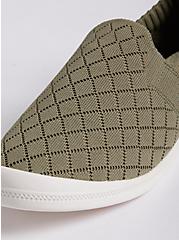 Plus Size Slip-On Sneaker - Knit Olive (WW), OLIVE, alternate