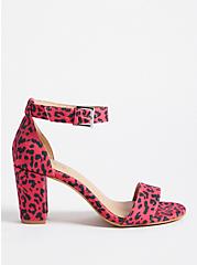 Block Heel Shoe - Leopard Hot Pink (WW), PINK, alternate