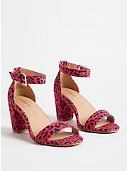 Block Heel Shoe - Leopard Hot Pink (WW), PINK, hi-res