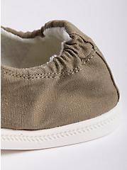 Plus Size Riley Sneaker - Ruched Canvas Olive (WW), OLIVE, alternate