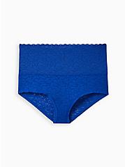 Plus Size Brief Panty - 4-Way Stretch Lace Blue, SURF THE WEB (19-3952TCX), hi-res