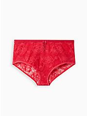Plus Size Brief Panty - Lace Pink , VIVA MAGENTA, hi-res
