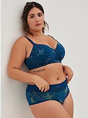 Wide Lace Trim Second Skin Cheeky Panty - Stars Blue, POSEIDON, hi-res