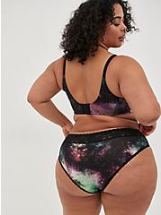 Wide Lace Hipster Panty - Second Skin Galaxy Black, BRIGHT GALAXY NEON, alternate